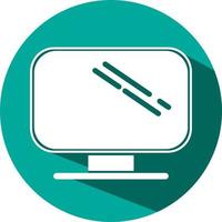 White computer monitor, illustration, vector on a white background.