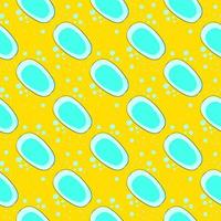 Soap pattern, seamless pattern on yellow background. vector