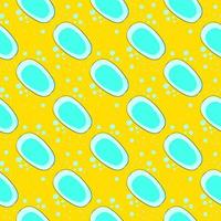 Soap pattern, seamless pattern on yellow background. vector