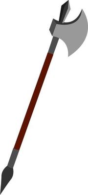 Big ax, illustration, vector on white background.