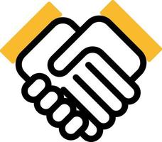 Hand shake, illustration, vector on a white background.