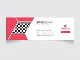 Email signature template design vector