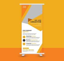 Roll up banner design vector