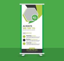 Roll up banner design vector