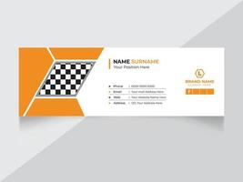 Email signature template design vector