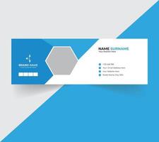 Email signature template design vector