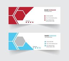 Email signature template design vector