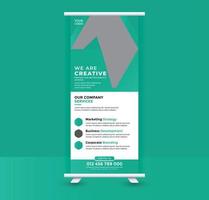 Roll up banner design vector