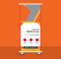 Roll up banner design vector