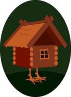 House with legs, illustration, vector on white background.