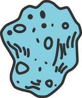 Space asteroid, illustration, vector, on a white background. vector