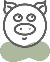 Farm pig, illustration, vector, on a white background. vector