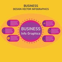 Business info graphic template vector