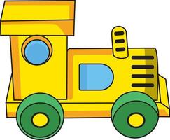 Yellow engine ,illustration, vector on white background.