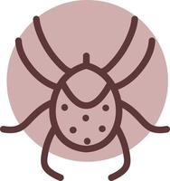 Tick bug, illustration, vector on a white background.