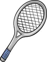 raqueta de tenis, ilustración, vector sobre fondo blanco