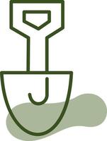 Gardening shovel, illustration, vector on a white background.