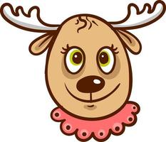 Cute little deer, illustration, vector on a white background.