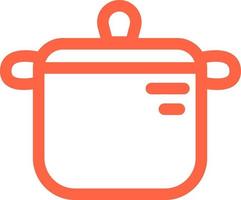 Red cooking pot, illustration, on a white background. vector