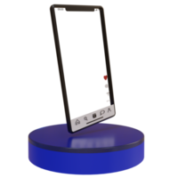 3D-Rendering transparenter Smartphone-Rahmen für Live-Streaming über Social-Media-Anwendungen png