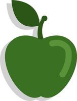 manzana verde, ilustración, vector, sobre un fondo blanco. vector