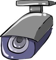 Security camera, illustration, vector on white background.