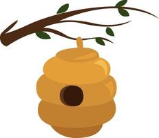 House of bees on a branch,illustration,vector on white background vector