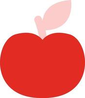 Red apple, illustration, vector on a white background.