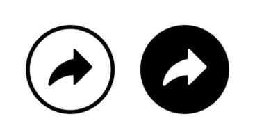 Share arrow, send icon vector isolated on circle background