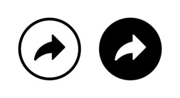 Share arrow, send icon vector isolated on circle background