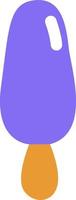 Purple ice cream on stick, illustration, vector, on a white background. vector