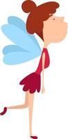 Young fairy ,illustration, vector on white background