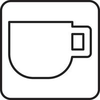 White mug, illustration, vector on a white background.