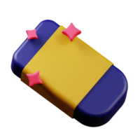 3d illustration of eraser school classroom icon png
