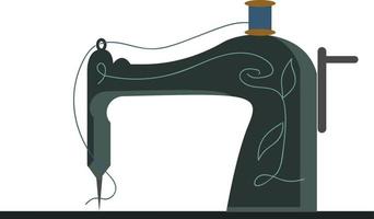 New sewing machine, vector or color illustration.