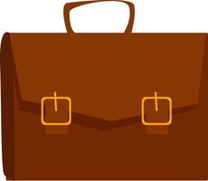 Brown bag, illustration, vector on white background.