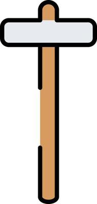 Mallet tool, illustration, vector on a white background.