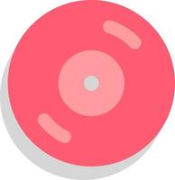 Pink old music vinyl, icon illustration, vector on white background