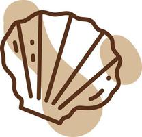 Pearl shell, illustration, vector, on a white background. vector