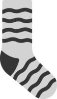 Zebra sock, illustration, vector on a white background.