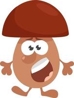 Crazy mushroom ,illustration,vector on white background vector