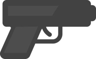 Pistola del ejército gris, ilustración, vector sobre fondo blanco.