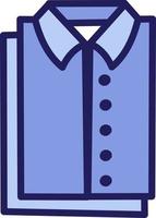 Purple button up shirts, illustration, vector on a white background.