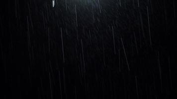 Night rain. 4k Loop Rain Drops Falling in rainy season. video