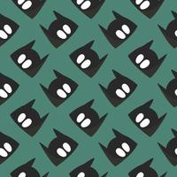 Batman mask , seamless pattern on a green background. vector
