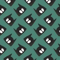 Batman mask , seamless pattern on a green background. vector