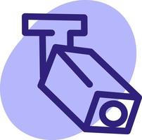 Surveillance camera, illustration, vector on a white background.