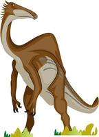 Deinocheirus, illustration, vector on white background.