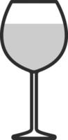 Wine glass, illustration, on a white background. vector
