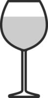 Wine glass, illustration, on a white background. vector